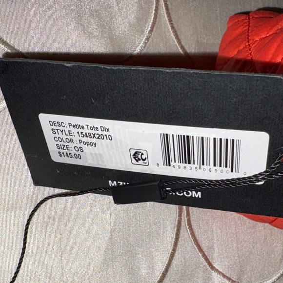 MZ Wallace Quilted Petite Metro Tote Bag in Poppy NWT - Picture 5 of 8